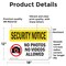 Signmission No Photos Or Video Allowed OSHA Security Notice Sign, Vinyl Decal, 18in W x 12in L, 2PK OS-2PACK-SN-D-1218-L-11617 - alternate 4
